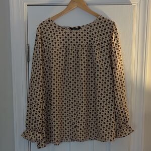 BloomChic Beige and Red Patterned Top